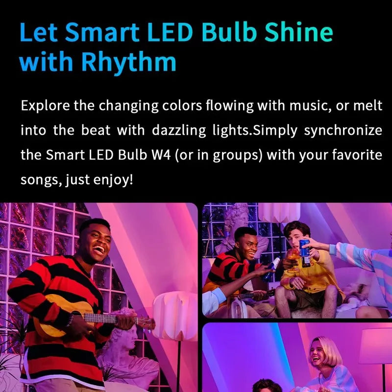 Yeelight Smart LED Bulb W4 Lite E27 BLE+WIFI 800lm 8W 2700-6500K Remote control Smart home Works on Homekit, Google, Alexa