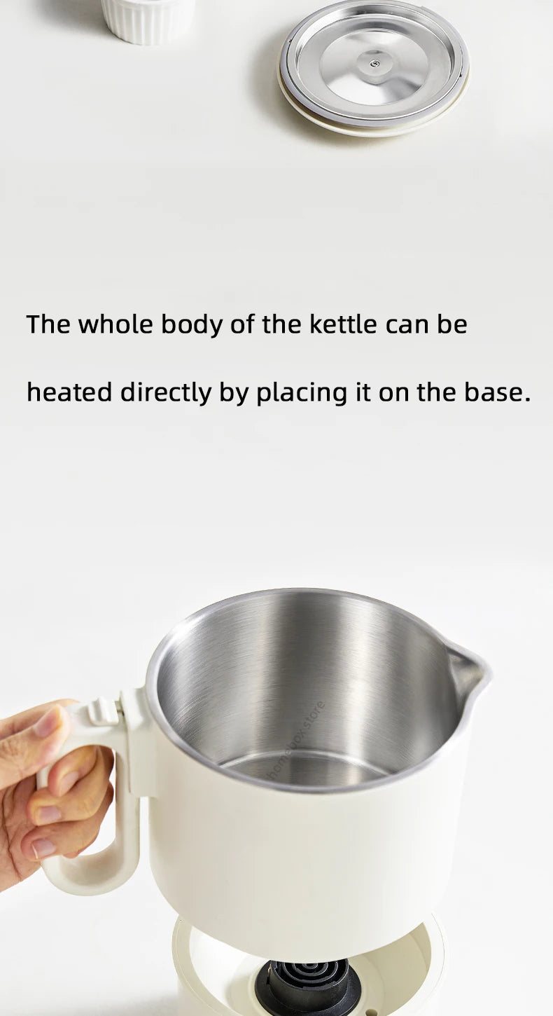 800ML Split-Type Foldable Electric Kettle Portable Travel Heating Cup with Adjustable Temperature 100V-240V Cooking Pot