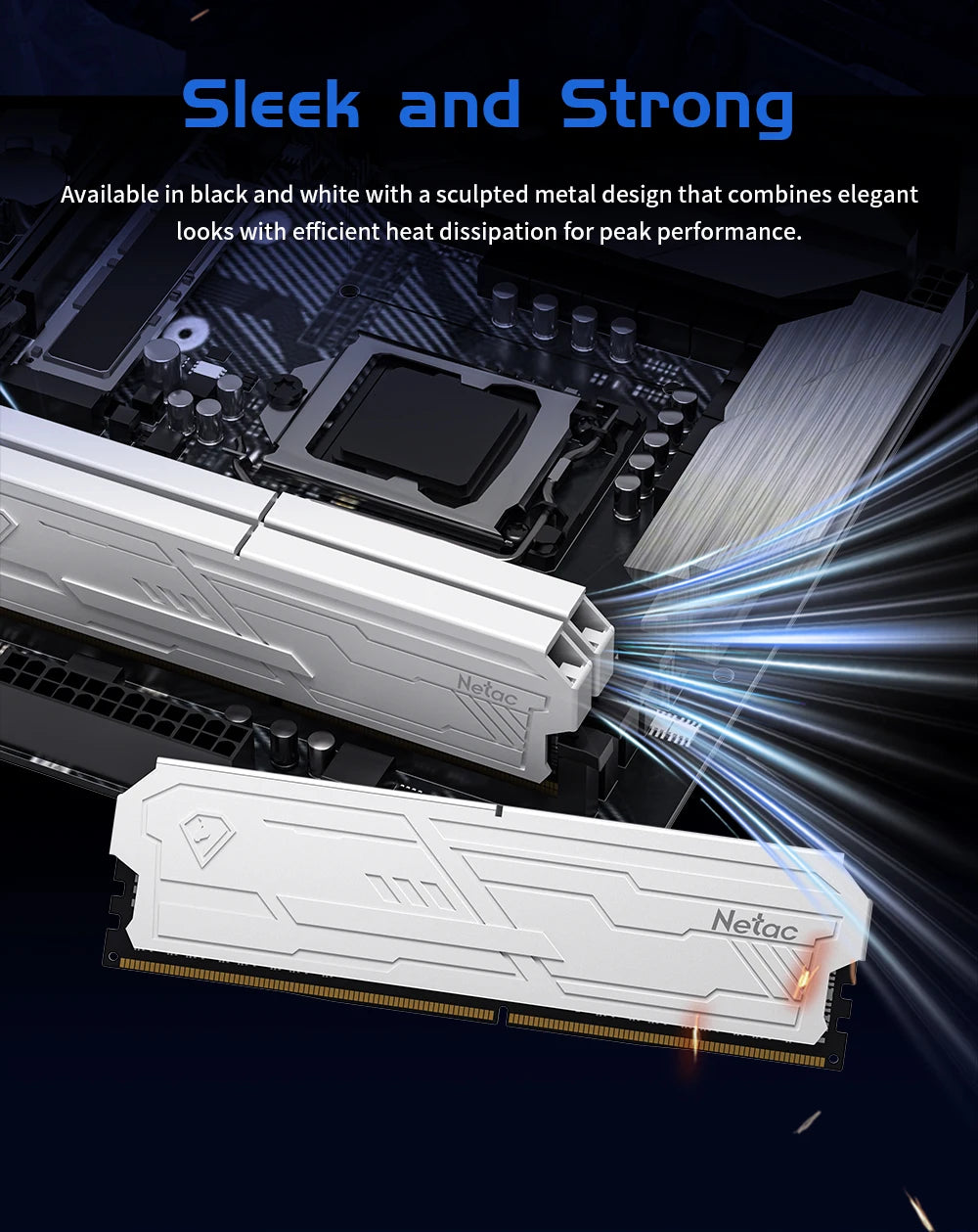 Netac DDR4 Memory Shadow Ill 3200MHz 3600MHz Ram UDIMM DDR4 8G 16G 8Gx2 16Gx2 with Aluminum Heatsink Support XMP2.0 for Desktop