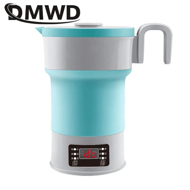 12/24V Multi Portable Foldable Silicone Pot For Travel  Smart Teapot Temperature Control Rapid Heating Kettle Electric Cook Hot