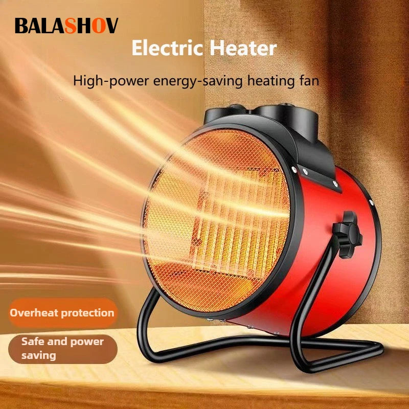 2000W Portable Electric Space Heater with Fan Adjustable Thermostat 2 Heat Settings + Fan Mode Overheat & Tip-Over Protection