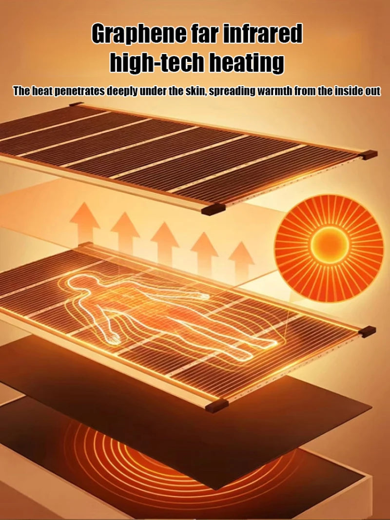 Energy Saving Graphene Heater Wall Mounted Fast Electric Heating Panel Far Infrared Heating Plate For Living Room Bedroom Office