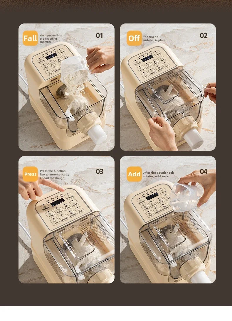 Electric Noodle Machine Household Food Grade Plastic Body Plastic Mold Dumpling Skin Noodle Machine Detachable Cleaning