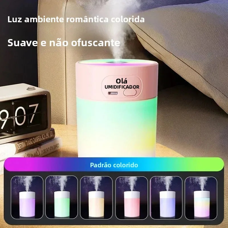 Colorful Atmosphere LED USB Mini Humidifier Car Home Bedroom Air Moisturizer Portable Desktop Aromatherapy Waterless Ultrasonic
