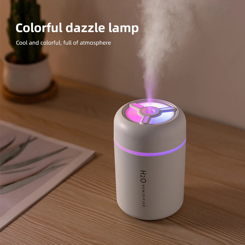 New Portable Colorful Mini Humidifier for Car Home USB Mini Air Humidifier with LED Night Light Silent Ultrasonic Humidifier