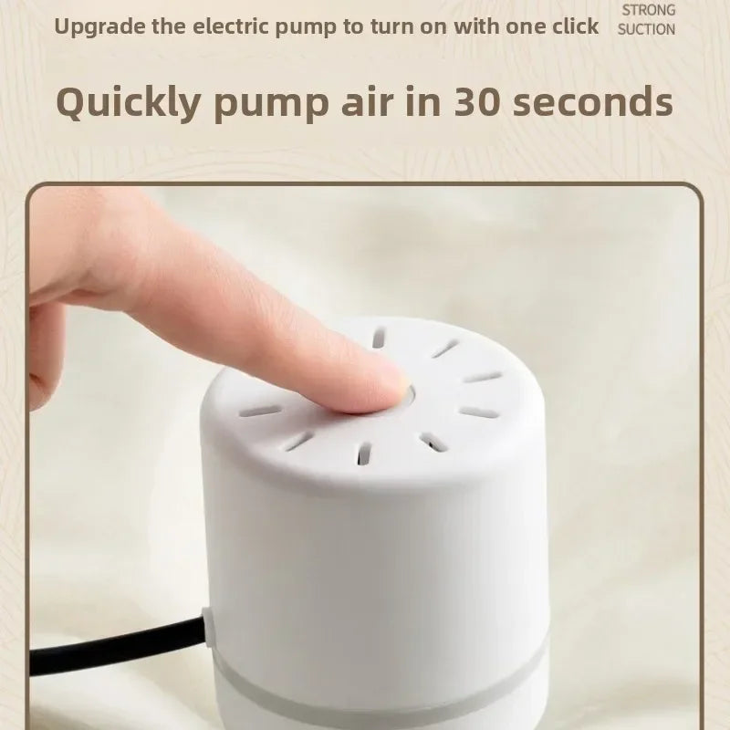 Electric Vacuum Bag Pump Space Saver Travel Storage Organizer for Clothes Folding Compressed Mini Sealer Machine with Pump