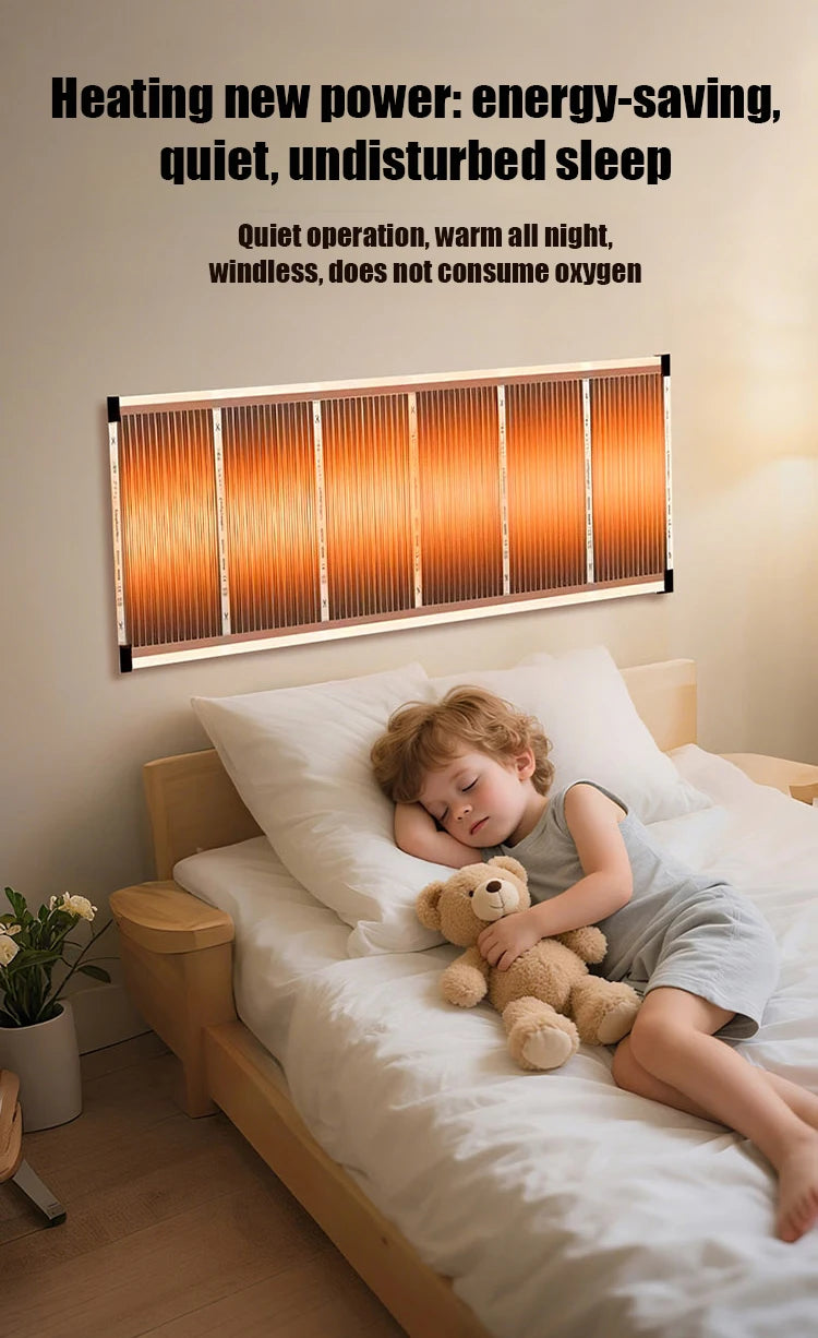 Energy Saving Graphene Heater Wall Mounted Fast Electric Heating Panel Far Infrared Heating Plate For Living Room Bedroom Office