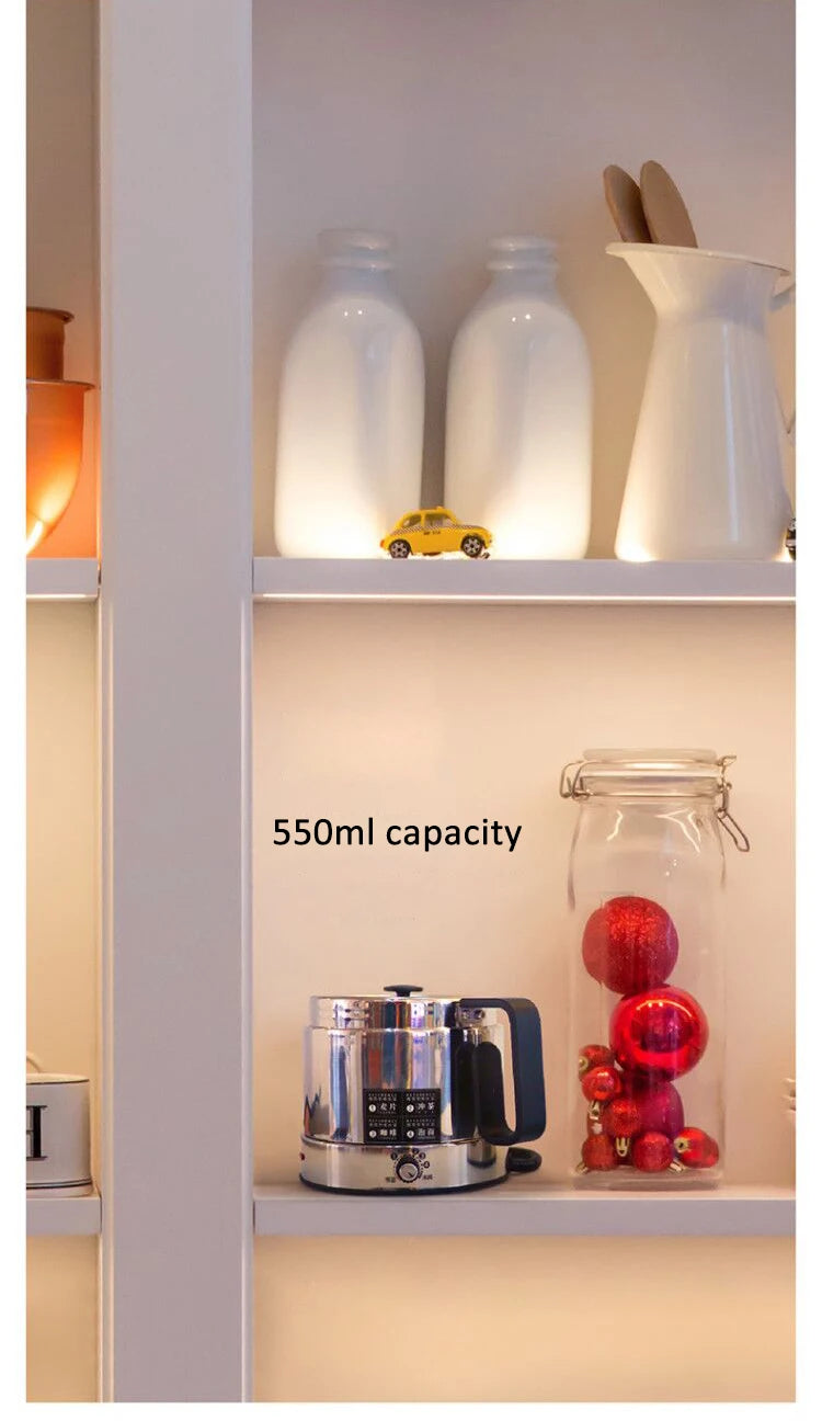 110V/220V Folding Electric Kettle Switchable Voltage Kettle Travel Portable Pot 304 Stainless Steel Adjustable Temperature Pot