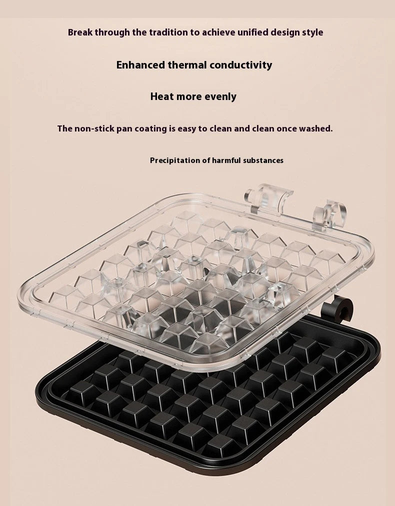 110V Donut Cake Baking Tray Household Breakfast Electric Baking Pan, Fully Automatic Multifunctional Mini Waffle Biscuit Machine