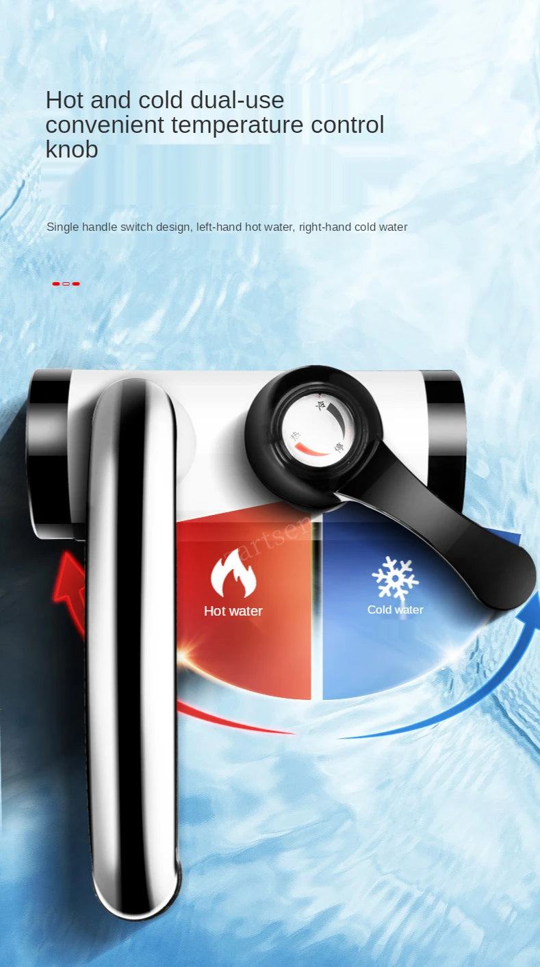 Electric Kitchen Water Heater Tap Instant Hot Water Faucet Heater Cold Heating Faucet Tankless Instantaneous Water Heater