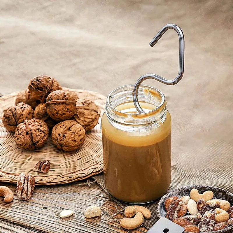Stainless Steel Peanut Butter Hand Mixer, Household Peanut Butter Mixer and Scraper, Butter and Jam Mixer, Kitchen Gadgets