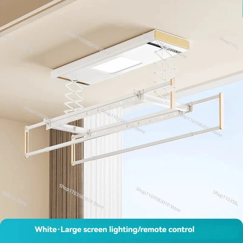 Intelligent Electric Drying Rack with Full Screen Lighting, Remote Control Lifting, Multifunctional Air Drying & Sterilization