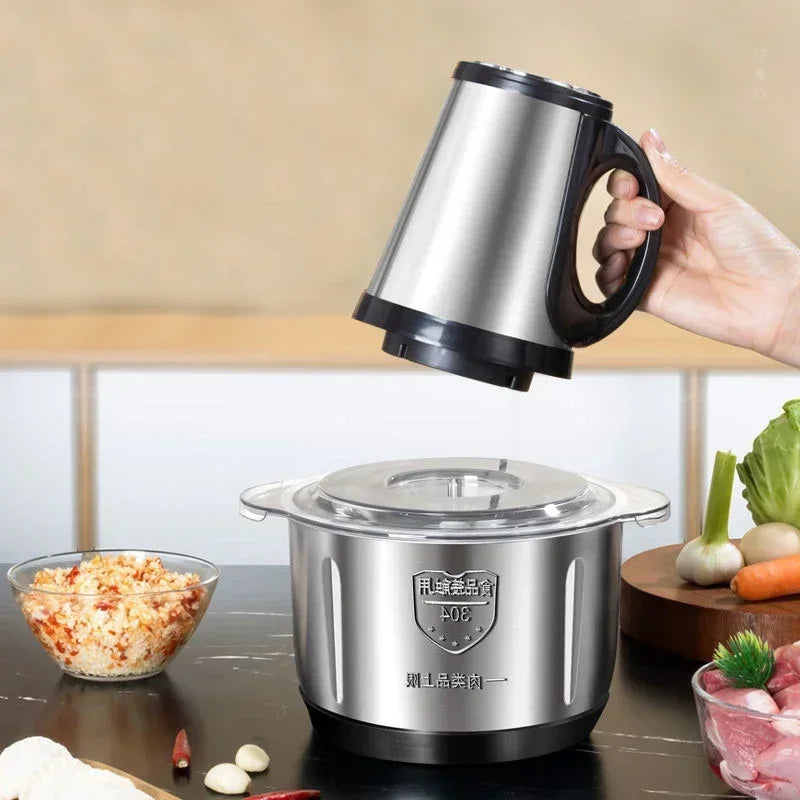 Hot Sale 5L Stainless Steel Electric Food Chopper EU Plug Household Kitchen Meat Vegetable Processor