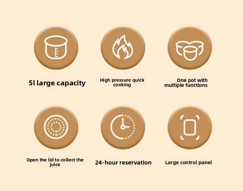 Large Capacity Automatic Electric Pressure Cooker Intelligent Multi-Function Home Use Rice Cooker Appointment Function