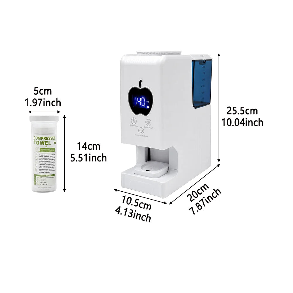 Steam Towel Heater, Three-Temperature Settings 55-65°c, LED Display, Facial Heat Therapy Machine, Includes 20 Disposable Towels