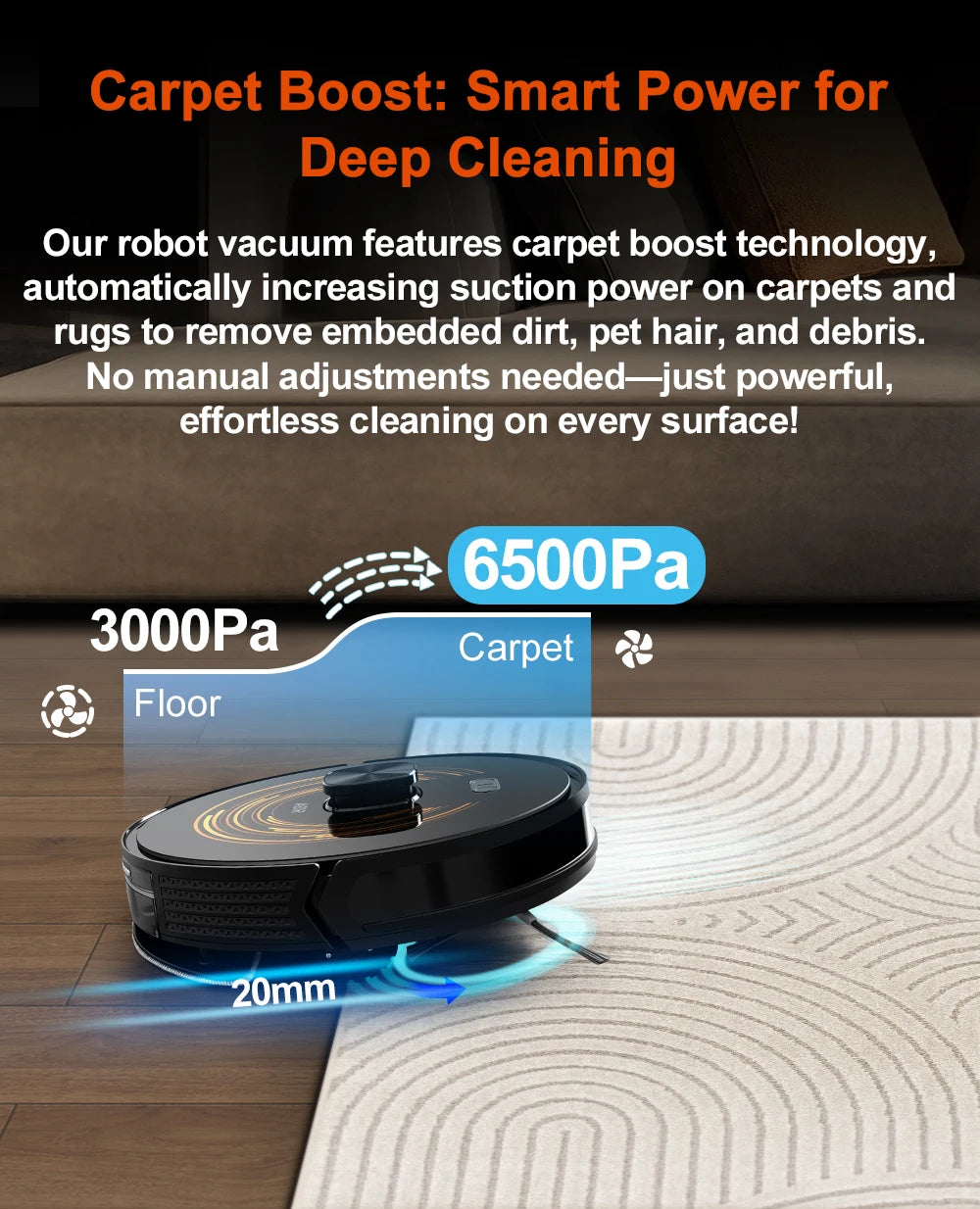 Robot Vacuum Cleaner ABIR X9,Laser Lidar,6500pa Suction,Multi-Floor Map,Dual UV Cleaing,APP Restricted Area,Smart Home Mop