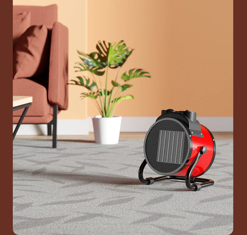 2000W Portable Electric Space Heater with Fan Adjustable Thermostat 2 Heat Settings + Fan Mode Overheat & Tip-Over Protection