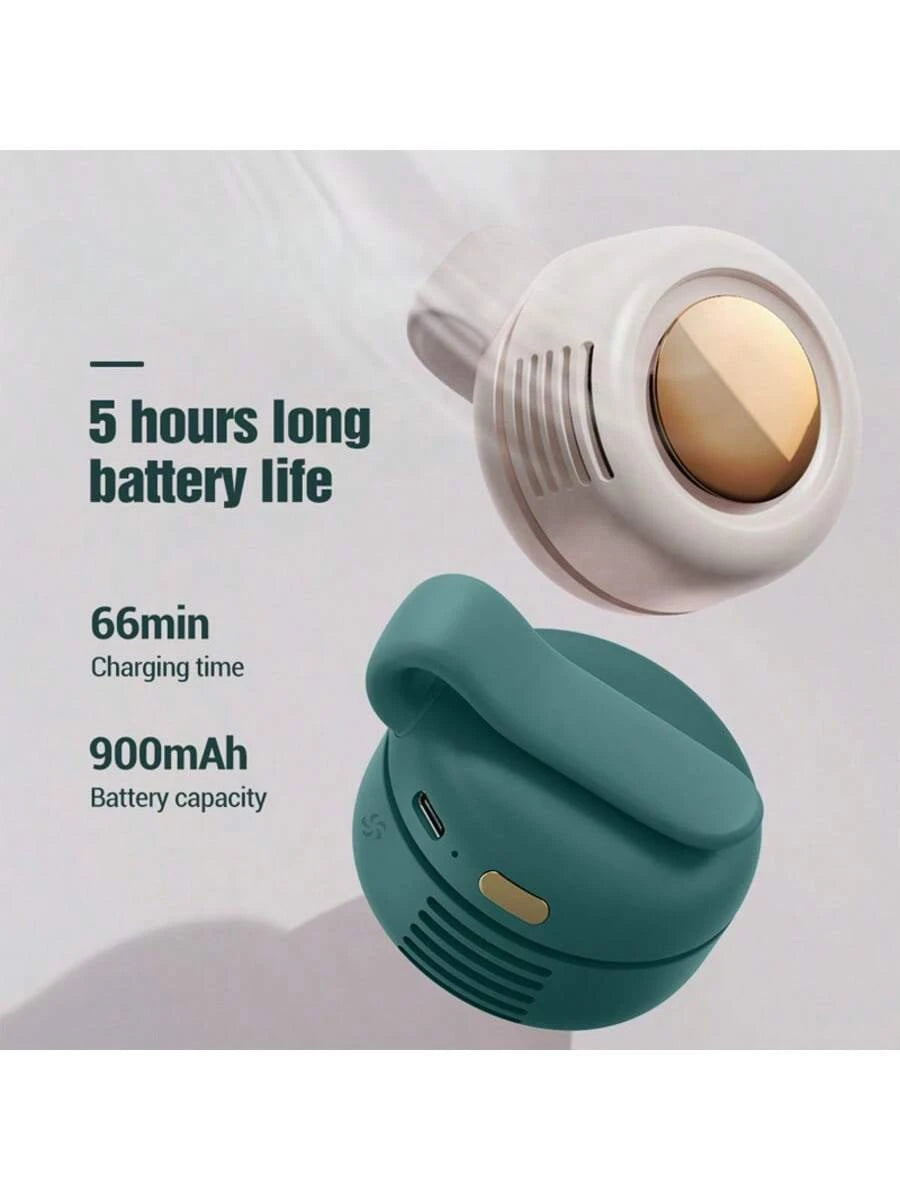 Mini Clip On Outdoor Hanging Neck Fan Suitable For Shirts And Waist, Portable Small Bladeless Fan, 3-speed 360 ° Surround Wind S