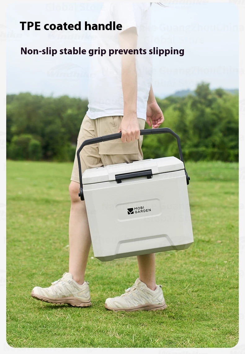 MOBI GARDEN 22L/16L/5L Insulation Ice Box Portable Camping Outdoor Picnic Fresh Food Grade Car Refrigerator Freezer Cooler Box