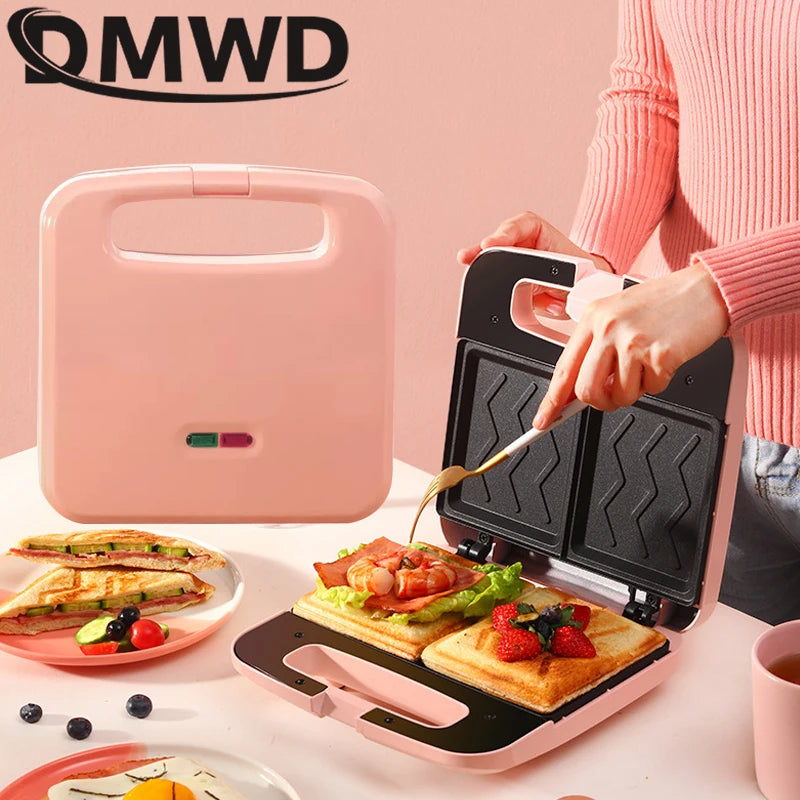 Electric Panini Sandwich Machine Multifunction Baking Pan Light Food Breakfast Maker Waffle Bread Toaster Omelette Steak Grill