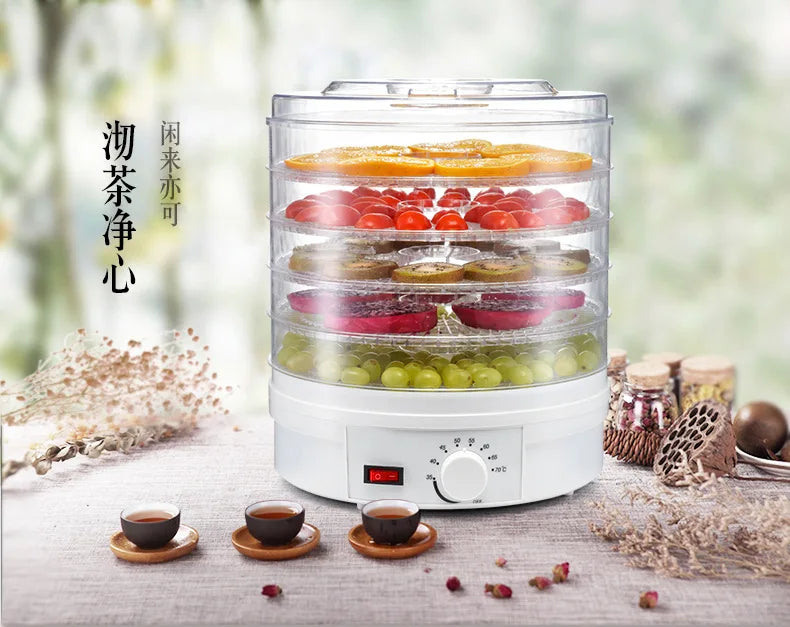 Vegetable dried fruit machine food dehydrator household 110V fruit dryer pet food hot air dryer