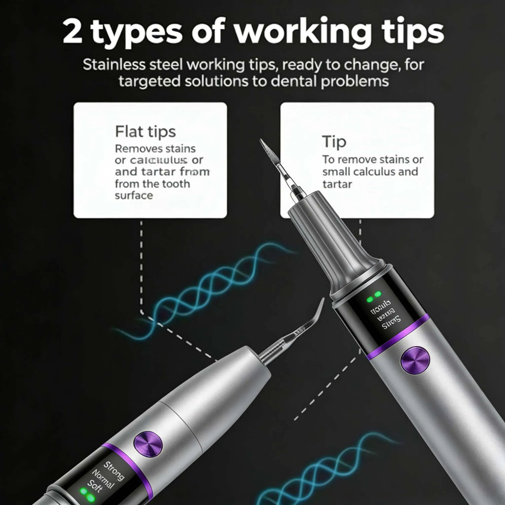 Ultrasonic Teeth Cleaning Kit with Camera  for Effective Stain Removal Surface Cleaning Gum Care Tools for Home