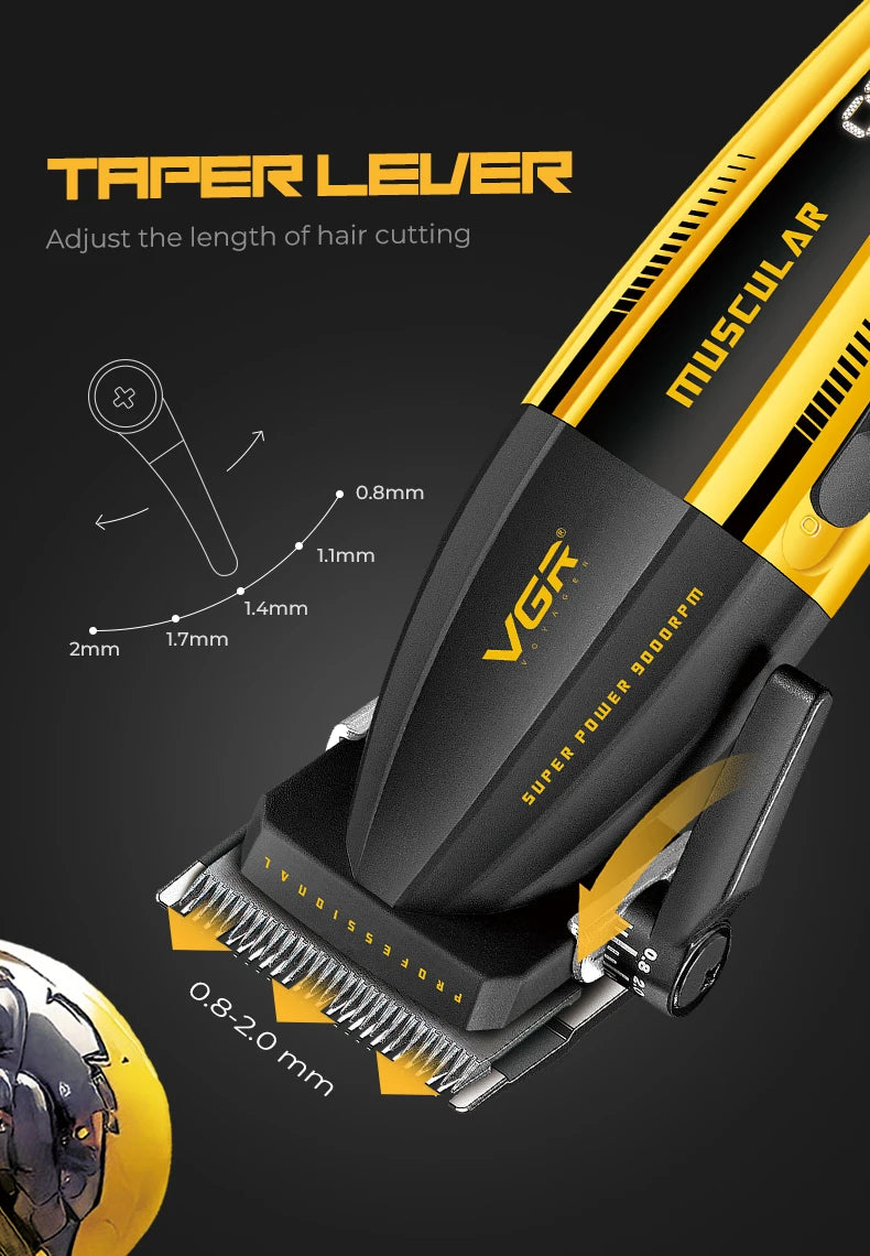 VGR Hair Clippers Professional Hair Trimmer Barber Clippers 9000 RPM Hair Cutting Machine Adjustable Trimmer for Men V-285 V-003