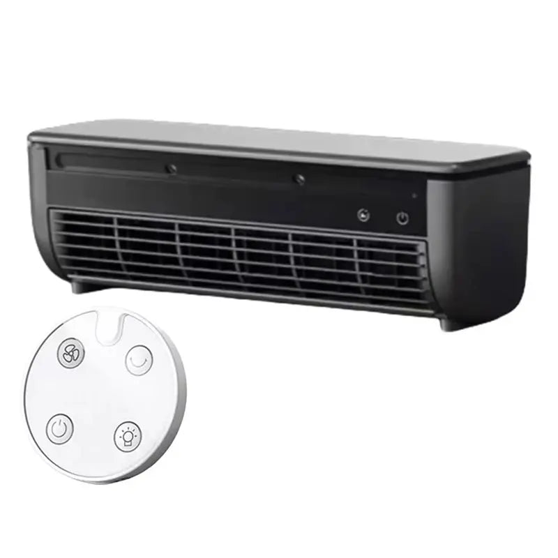 【KITCHEN GADGET】Wall-Mounted Mini Air Cooler Leafless Quick Cooling Fan Conditioner Wireless Quiet Electric With Remote Control