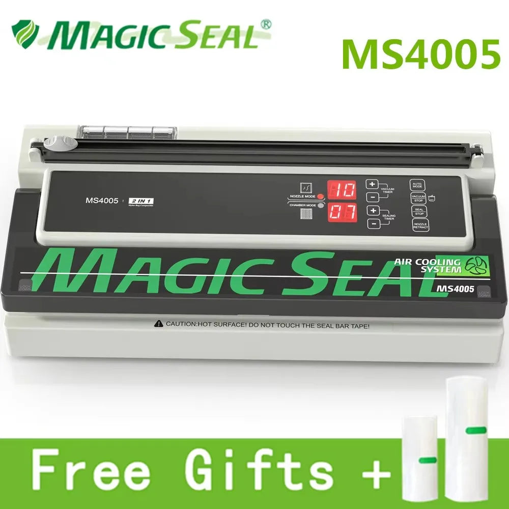 MAGIC SEAL MS400 Food Vacuum Sealer Machine Best Vacuum Sealer Packaging Machine Plastic Bag Sealer Common To All Bags