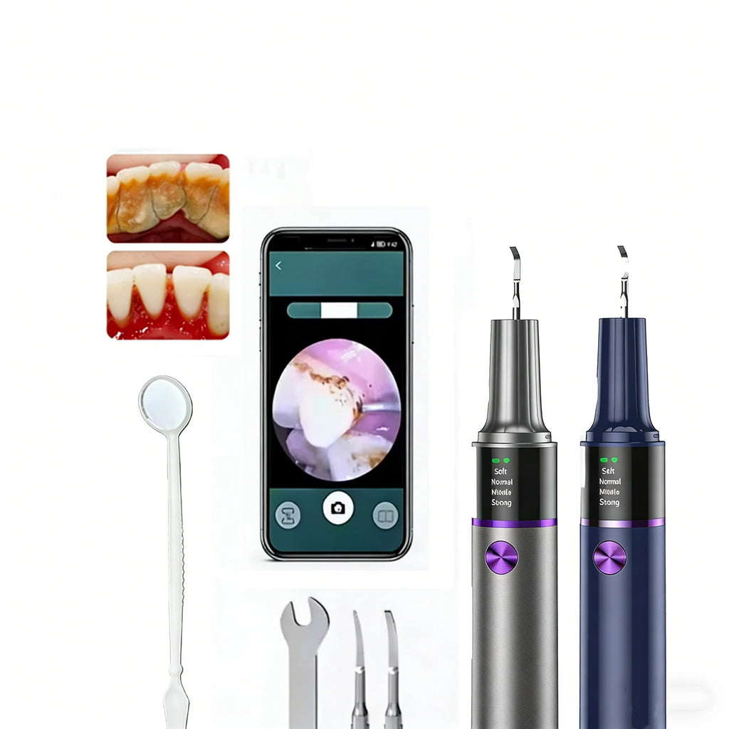 Ultrasonic Teeth Cleaning Kit with Camera  for Effective Stain Removal Surface Cleaning Gum Care Tools for Home
