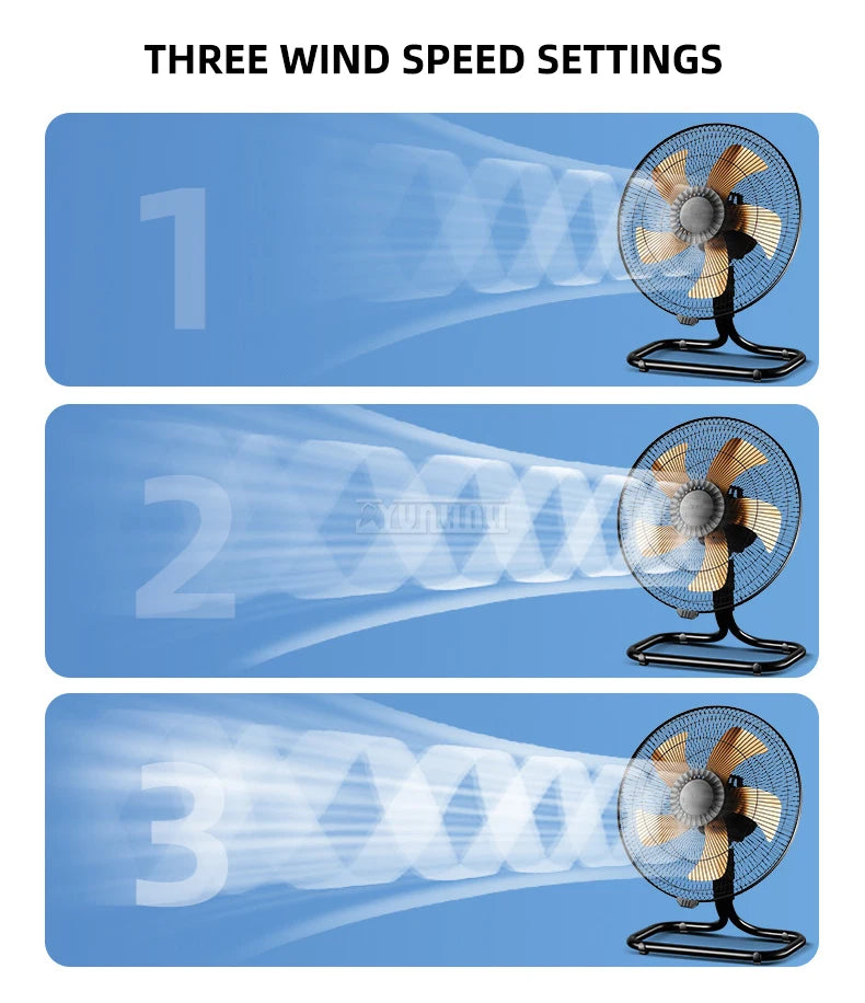 Powerful Electric Fan Industrial Shaking Head Floor Fan 20 inches High-power Table Electric Fan