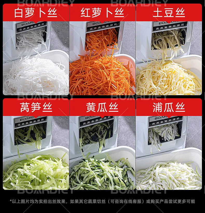 Automatic Vegetable Cutter Multi-Functional Electric Slicer Dicer Shredder for Potato Radish Home Commercial Small