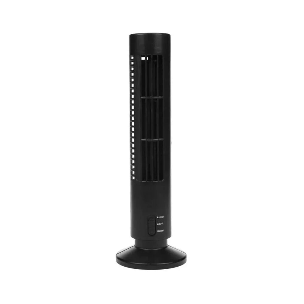 1Pcs Portable Air Cooler Vertical Bladeless Fan USB Desktop Air Conditioner Fan Mini Cooling Tower Fan for Home Office