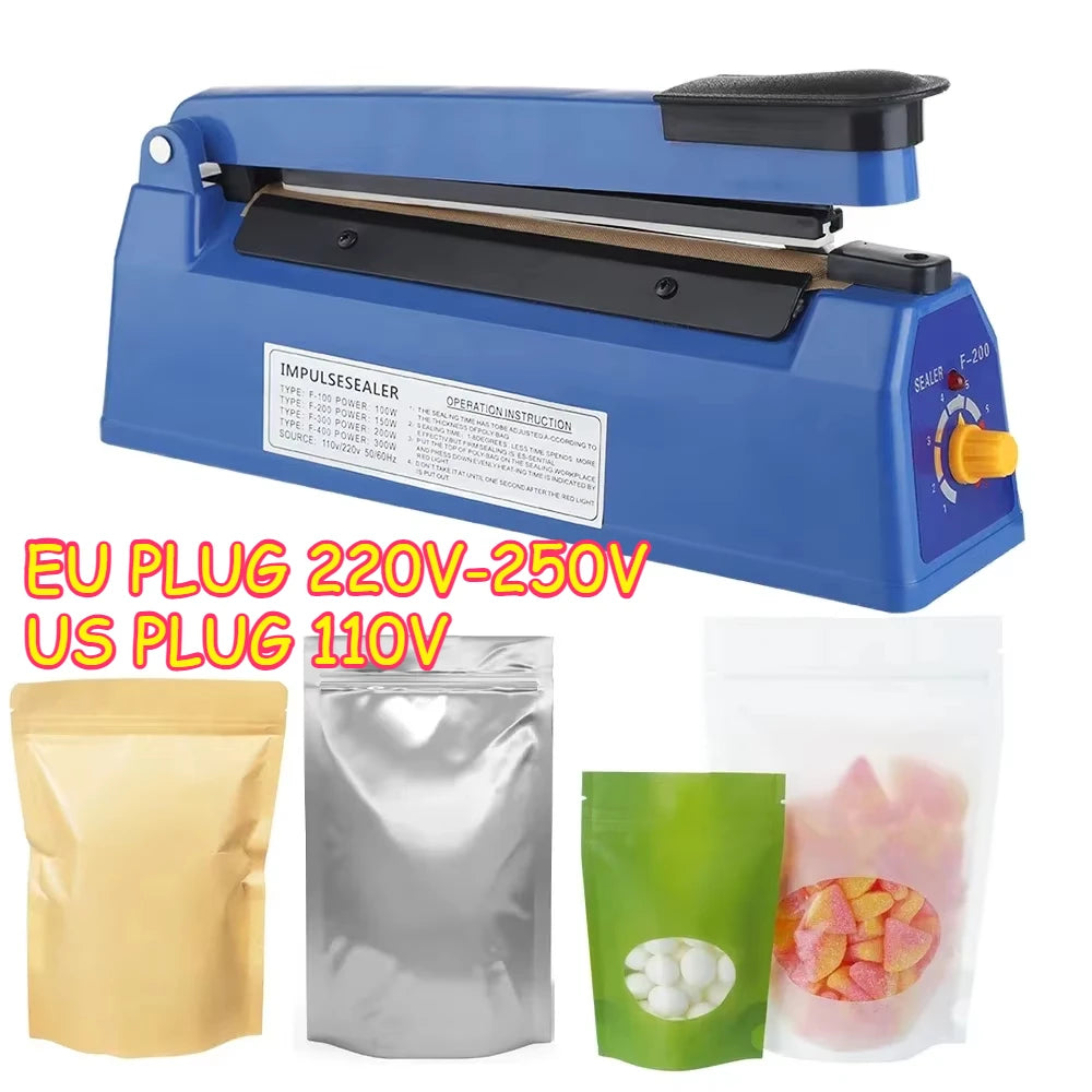 Impulse Sealer Manual Heat Sealer Machine for 8 Inch Plastic Bags Shrink Wrap Bag Sealers Vacuum Sealer Packaging Machine Food