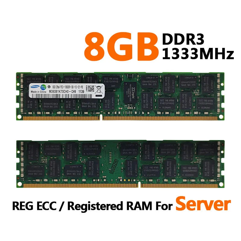 SAMSUNG Memoria DDR3L DDR3 4GB 8GB 16GB 1333 1600 1866MHz Server Memory PC3-12800R REG ECC RAM Registered Memory with Radiator