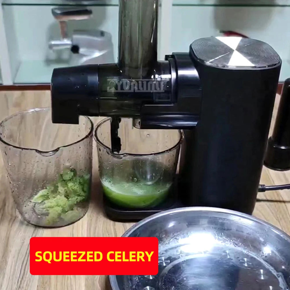 Horizontal Slow Juicer Household Automatic Bender Residue Separation Fresh Juice Blender