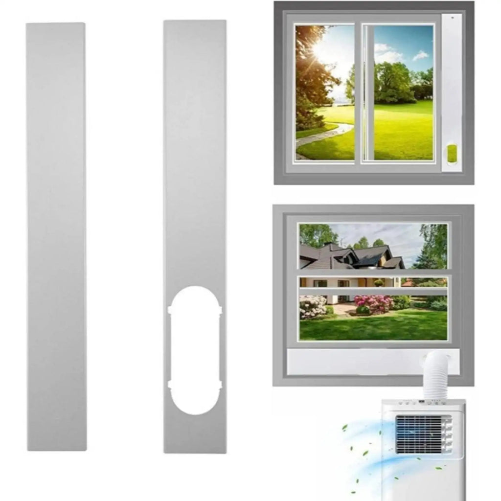 2 Pieces Portable Air Conditioner Window Kit Weather-Resistant Hardware Gapclear