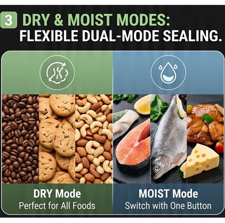 Multi-Mode Food Vacuum Sealer for Vacuumor for Products  Cuisine Packaging Plastic Bag Sealant Kitchen Sealing Machine