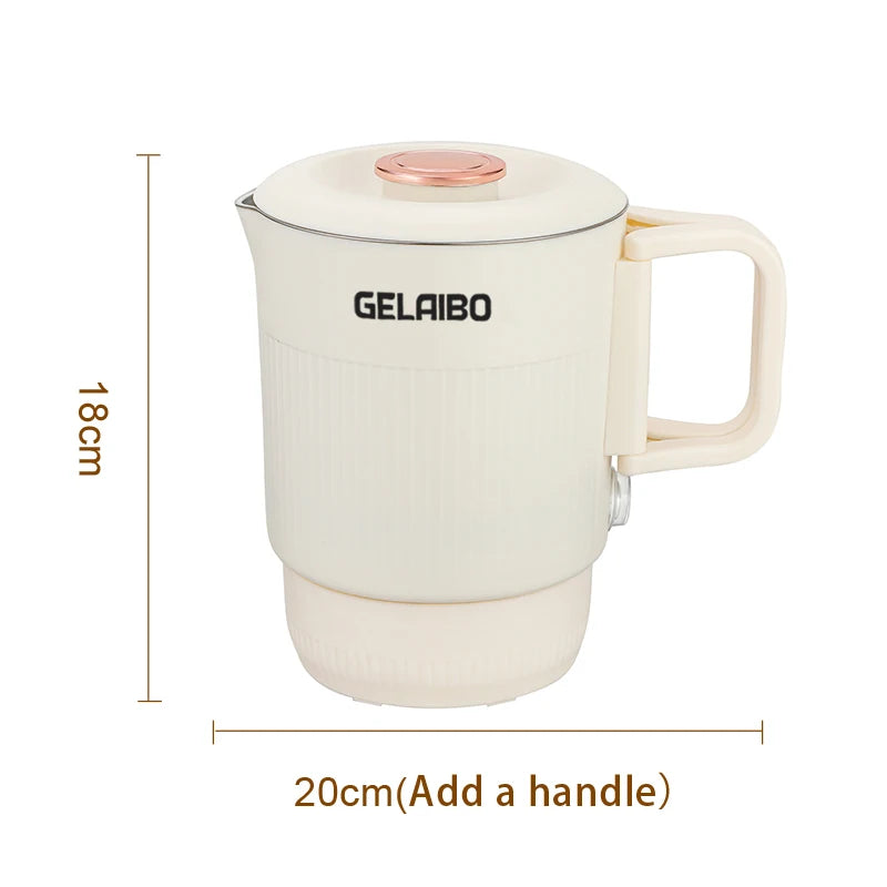 GELAIBO Electric Kettle Folding Kettle Travel Portable Kettle 304 Stainless Steel Electric Kettle Double-Layer Anti-Multifunctio