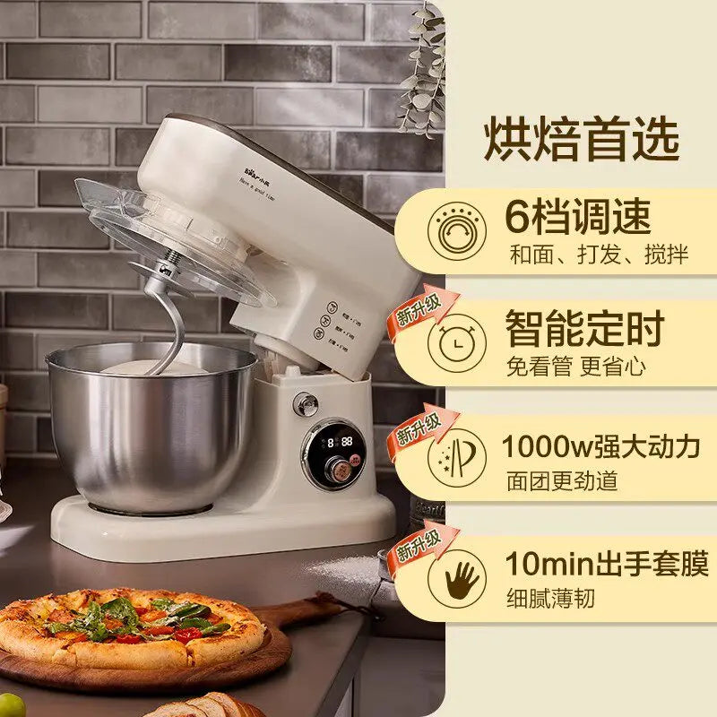 Bear Stand Mixer Small Household Dough Maker Kneading Machine Multifunctional Automatic All-in-One for Mixing & Whisking