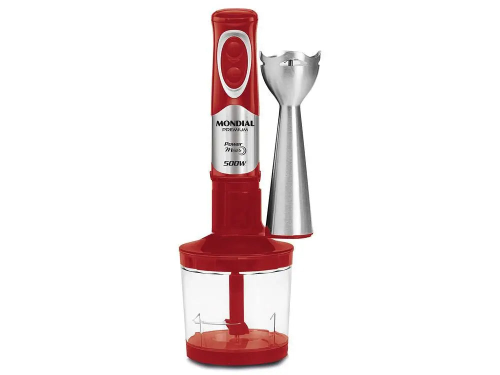 Mixer 2 in 1 Mondial 500W Red and Inox - 220V