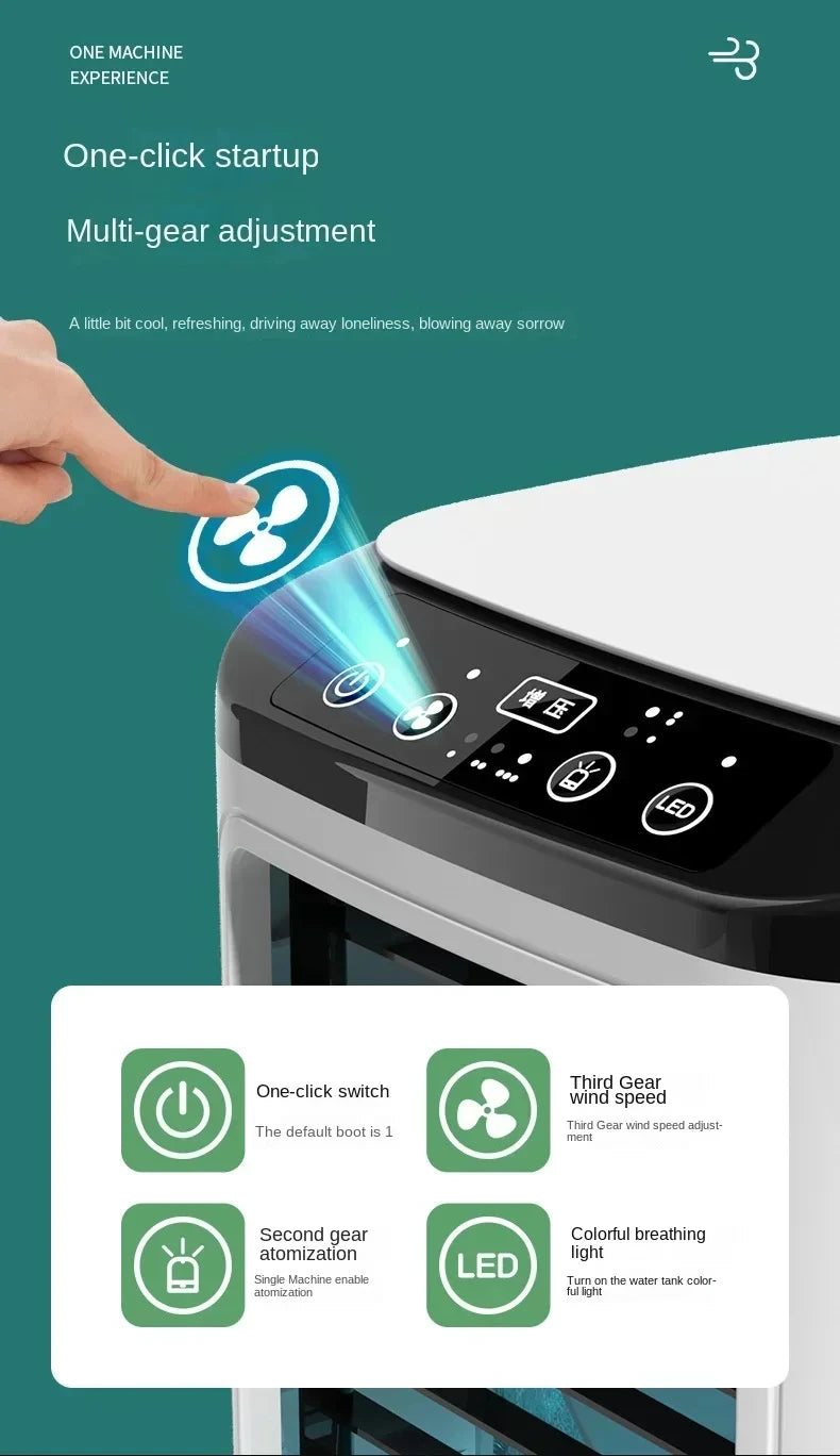 HOMEFISH Small Home-use Quiet Desktop Humidifier Cold Fan Spray Refrigeration Portable USB Electric Fan