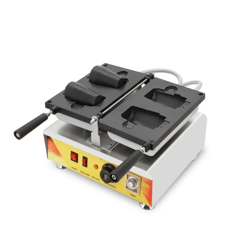 Commercial Electric Coffee Cup Shape Waffle Machine Put Coffee Milk Tea And Milk Ice Cream Snack Cake Make Kitchen Appliance