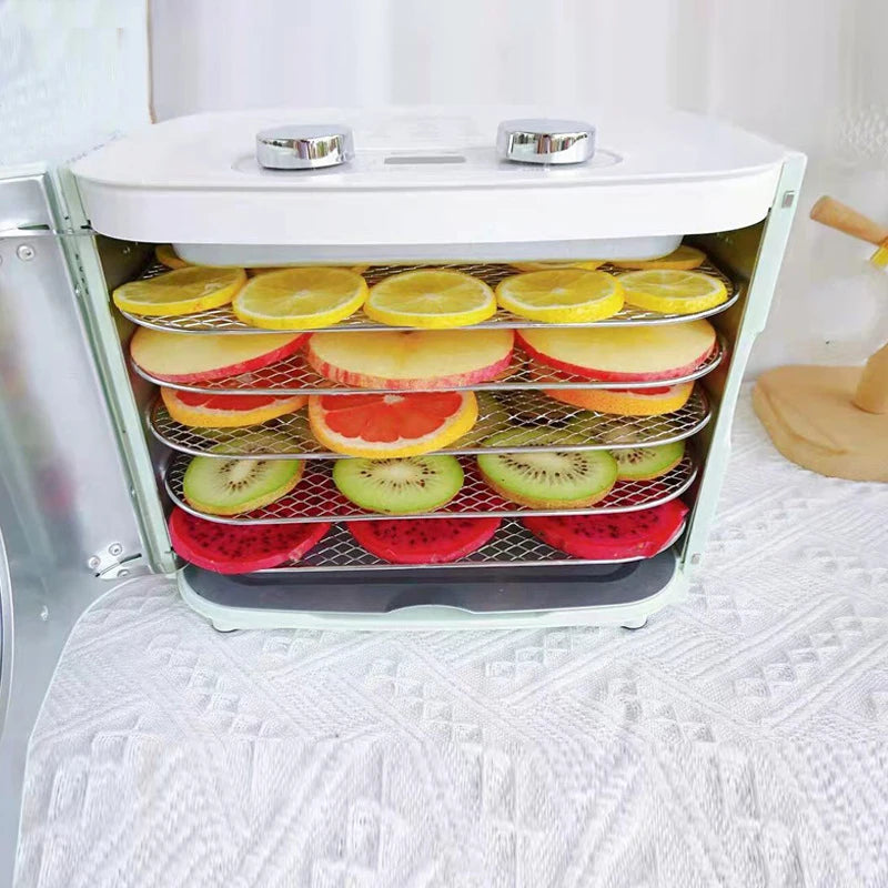 300W Food Dehydrator with Adjustable Temperature Multi-Tier Home Fruit Dehydrator for Snacks and Cured Meats 8L
