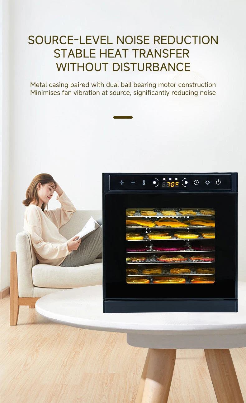 DIVEDEER Home Food Dehydrator with Warmer Plate, Juicer with Pulp Separator, Vegetable Dryer, Fully Automatic