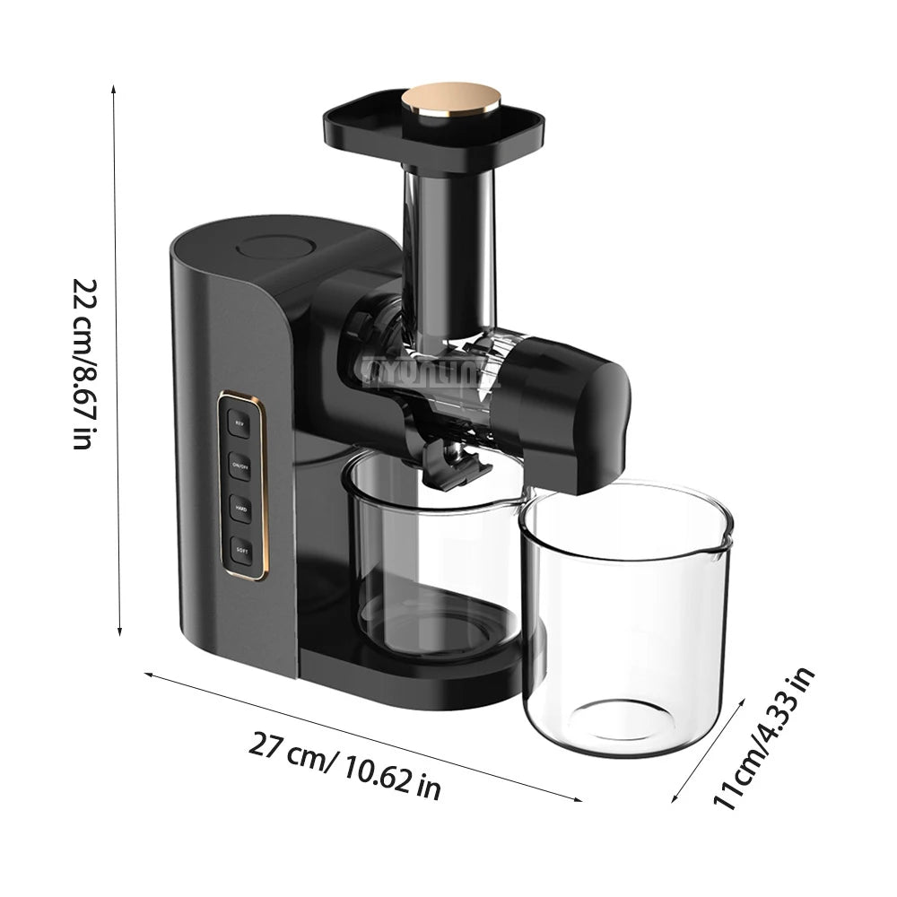 Horizontal Slow Juicer Household Automatic Bender Residue Separation Fresh Juice Blender