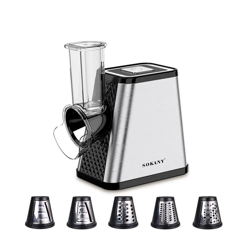 DIVEDEER Electric Vegetable Slicer and Cheese Grater 5-in-1 Multifunctional Slicer Shredder Dicer Grinder and Vegetable Cutter