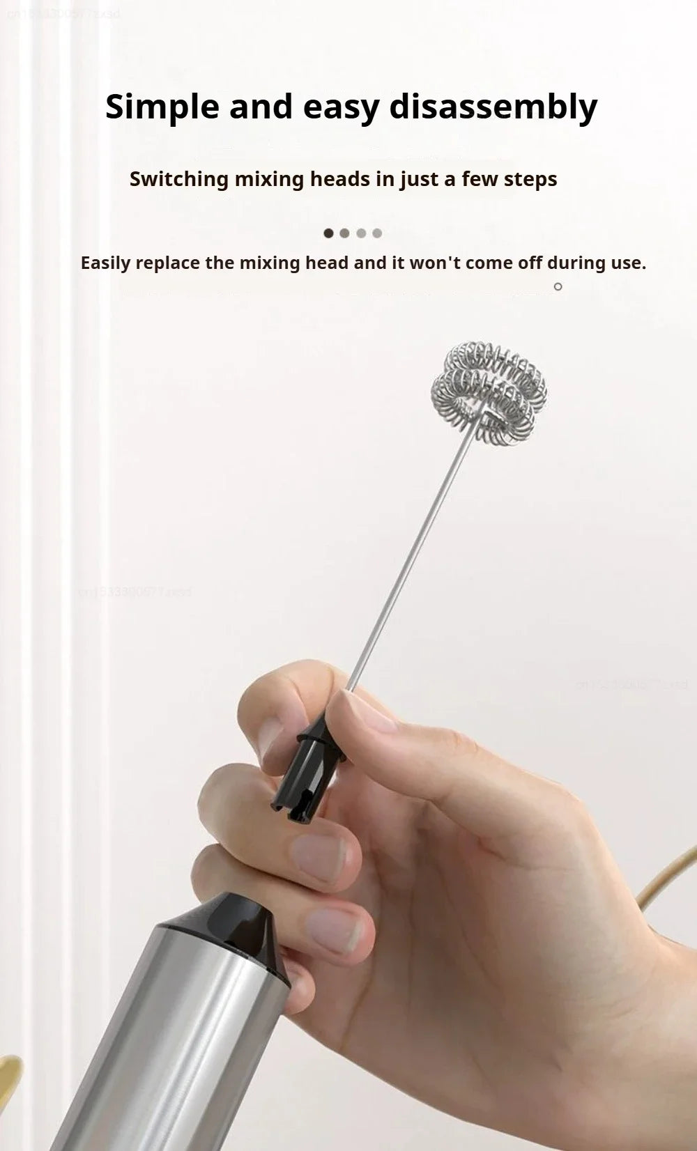 New Electric Milk Frother Household 3 Speeds Rechargeable Coffee Blender Covered Storage for Milk Drink Coffee Cooking Tool