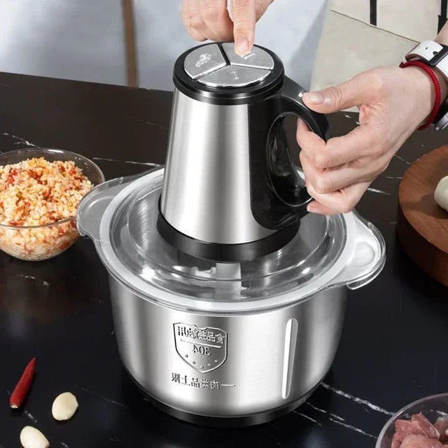 Hot Sale 5L Stainless Steel Electric Food Chopper EU Plug Household Kitchen Meat Vegetable Processor