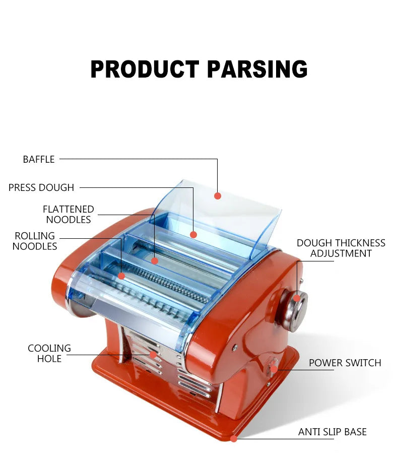 Household Electric Noodles Maker Machine Pasta Machine Dumpling Dough Mixer Rolling Machine M��quina Para Hacer Pasta